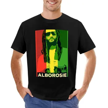 Легендата на реге | Alborosie | RASTA Poster | Тениска на известния италиански певец реге, забавни тениски, тениски с тежки тежести за мъже